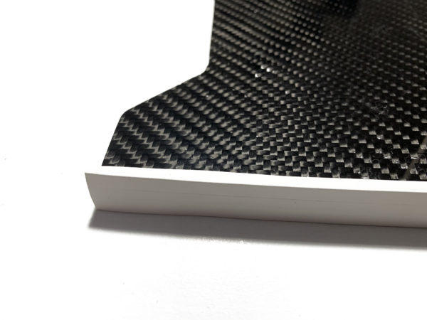 "High-Performance Fin Rails for Carbon Fiber Fins" white color