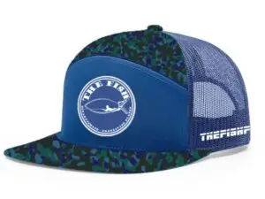 "Camouflage hat designed for spearfishing and freediving enthusiasts, shown against a coastal background." "High-quality camouflage hat from The Fish Fin Blades Apparel, perfect for outdoor adventures." "Close-up of a camouflage hat featuring sun protection and quick-drying material, ideal for spearfishing." "Diver wearing a camouflage hat by The Fish Fin Blades Apparel, relaxing on a boat after a successful dive." "Stylish and durable camouflage hat designed for ocean and water sports enthusiasts."